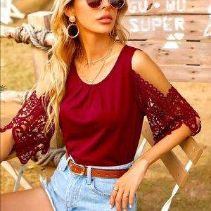 Lace sleeve blouse